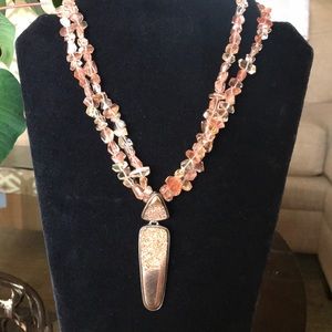 Crystal necklace with a pendant